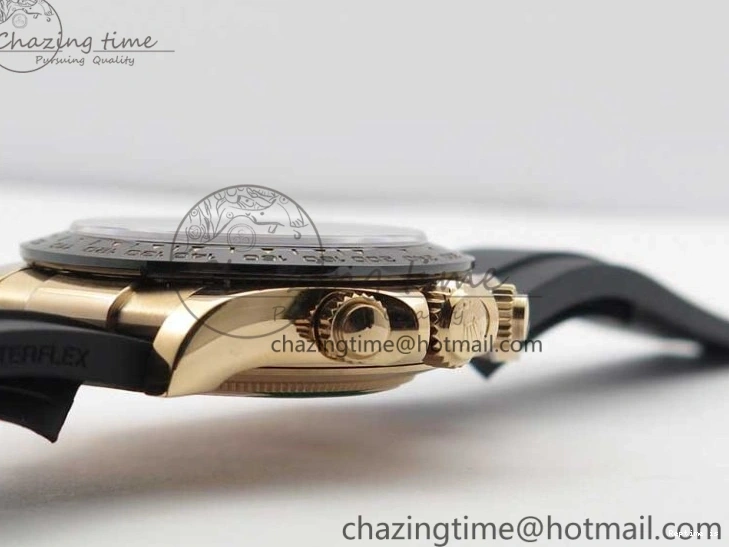 1224 Daytona 116515 Noob 1:1 Best Edition Chocolate Dial Lume Markers on Black Rubber Strap SA4130 (Free Extra Strap) V Stylish 2976